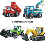 Wholesale Construction Vehicles Paper Puzzle Kids Toy for Promotional