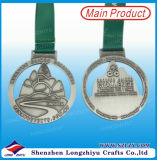 Malaysia Merdeka Metal Souvenir Medal Cycling Antique Silver Hollow Medal