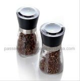 Glass Salt and Pepper Grinder Bottle with Plastic Cap (PPC-PSB-90)