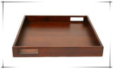 Natural Rectangular Wooden Tray for Serving or Display