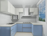 Light Blue Lacquer Kitchen Cabinet Modern Style Br K-1245