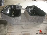 Black Basalt Irregular Shape Polished Bathroom Sink