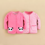 Wholesale Emroidered Reversible Baby Girls Jackets, Made of 100% Cotton (14229)