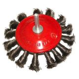 Shaft Bevel Brush with High Quality (Twisted Knotted Wire, 75mm, 100mm diameter)