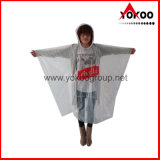 White Plastic Disponsable Raincoat Poncho (YB-219)