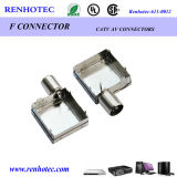 Bronze/Brass RG6, Rg59 Compression F Type Connector with Water Proof, Coaxial F Connector
