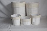Wheat Straw Oval Double-Layer Paper Baskets