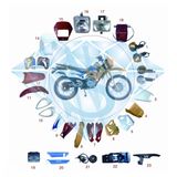 Motorcycle Body Parts for GY125