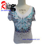 Fashion Ladies Garment Printing T Shirt (RKT1375)