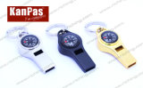 Metal Whistle Compass Keyholder, Innovative Design (K-Z-30