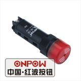 Onpow 16mm Flicker Buzzer (AD16-16SM/R/12V, CCC, CE)