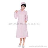 Pink Color Nurse Uniform for Winter (HD-1019)