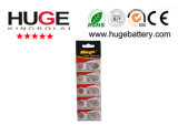 1.5V Mercury Free Blister Pack Alkaline Button Cell Battery (AG10)