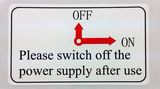 Adhesive Equipment Label