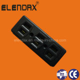Philippines Standard 3 Gang 2 Flat Pin Extension Socket (AE6003)