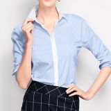 Women's Contrast Spandex Long Sleeve Stripe Shirt (WXW223)