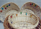 Willow Woven Basket Basket Storage Basket, Glass Crafts Decorative Cartoon