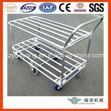 2 Tier Galvanized Tublar Hand Trolley for Storage