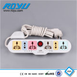 Colour Customized 3 Meter 6 Digits Universal Power Strip Socket