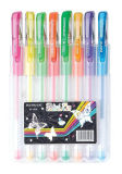 Gel Ink Pen with 8PCS Plastic Packing