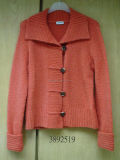 Knitted Sweater Coat with Buckle