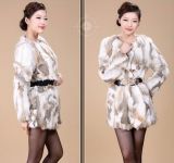 Free Shipping CD141 Genuine Rabbit Fur Coat for Women Wholesale Retail Winter Warm Long Rabbit Fur Jacket