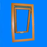 Wood Transfer Printing Double Glass Aluminum Awning Window