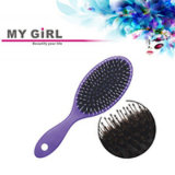 My Girl Cheap High Quality Soft Plastic Natural Vent Boar Bristle Hair Brush