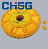 Flat Cable Marker Yellow Black Letter (SG)