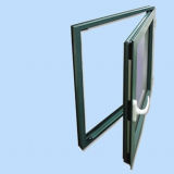 Green Color Double Glazing Aluminum Swing Window