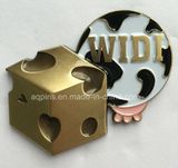 3D Antique Metal Cheese Pin Badge with Enamel Badge (badge-058)