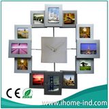 Metallic Paint Wall Clock with Photo Frame (T9003)