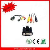 1080P VGA + 3RCA Adapter Cable - Black (150cm)