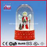 Angel Doll Decorated Snowing Christmas Crafts with Transparent Case