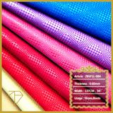 Embossed PU Flocking Leather for Women's Shoes and Hangbags
