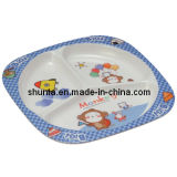 100% Melamine Dinnerware- Kid's Tableware Children 3-Divided Plate (BG803)