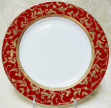 Dark Red&Exquisite Lines of Dinner/Porcelain/Plate Set K6891-Y7