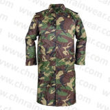Waterproof Military Long Raincoat with Button Type