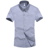 Mens Short Sleeves Casual Fashion Cotton Shirt (WXM062)