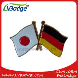 Japan&Germany Flag Gold Enamel Metal Lapel Pin Badge with Eco-Friendly Material