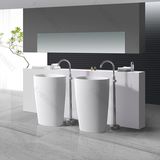 Solid Surface Bathroom Double Wash Sink