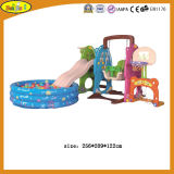 2015 Kids Colorful Plastic Slide and Swing with Ball Pool