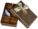 High End Paper Chocolate Packaging Box with Ribbon (TW20150827003)