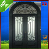 Round Top Double Entry Wrought Iron Doors