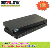 1 to 8 HDMI Splitter 3D (CE, FCC, RoHS Approved, YL0108)