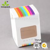 Mini Fancy Art Paper Watch Box with PVC Window