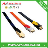 High Speed Flat Metal 2.0 HDMI Cable with Nylon Sleeving
