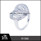 Jrl Vintage Heart Shaped Sterling Silver Crystal Ring, Antique Design Cubic Zirconia Fashion Ring Jewelry R1586