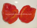 Sweet Red Pepper Halves in Glass Jar