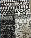 Black and White Jacquard Fabric for Upholstery/ Sofa/ Cushion